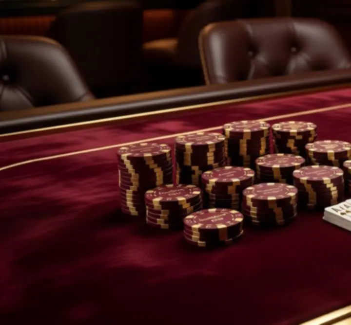 Ekskluzywny sprzęt pokerowy i dekoracje w klimacie kasyna