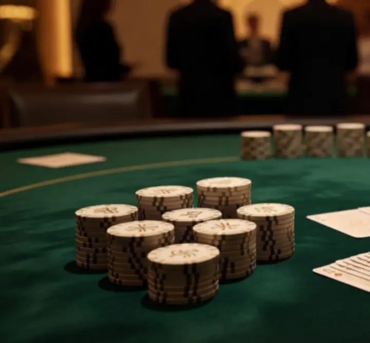 Nowoczesny, elegancki stół pokerowy na event firmowy