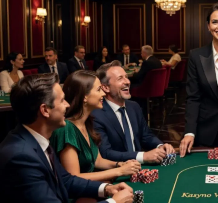 Profesjonalny host prowadzący wieczór pokerowy i kasynowy